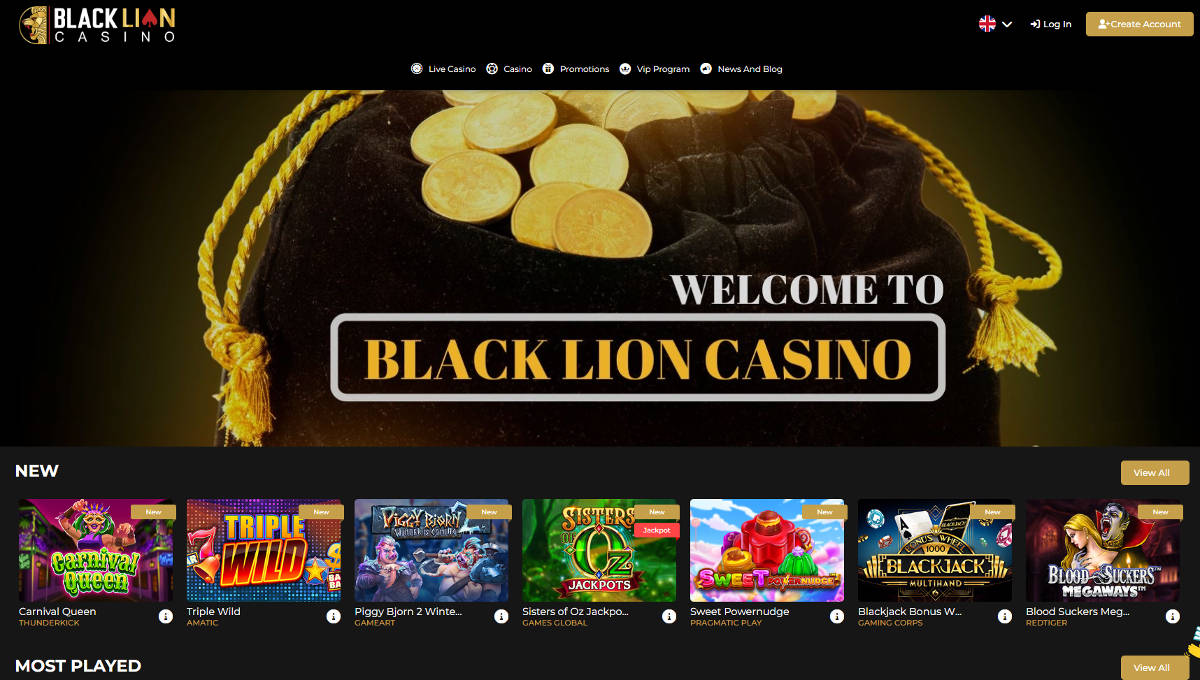 Black Lion Casino - WhereSlots?